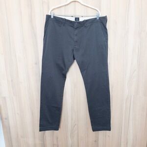 J.Crew Mens Chino Pants 36x32 Gray Stretch Cotton Casual Trousers Preppy Office